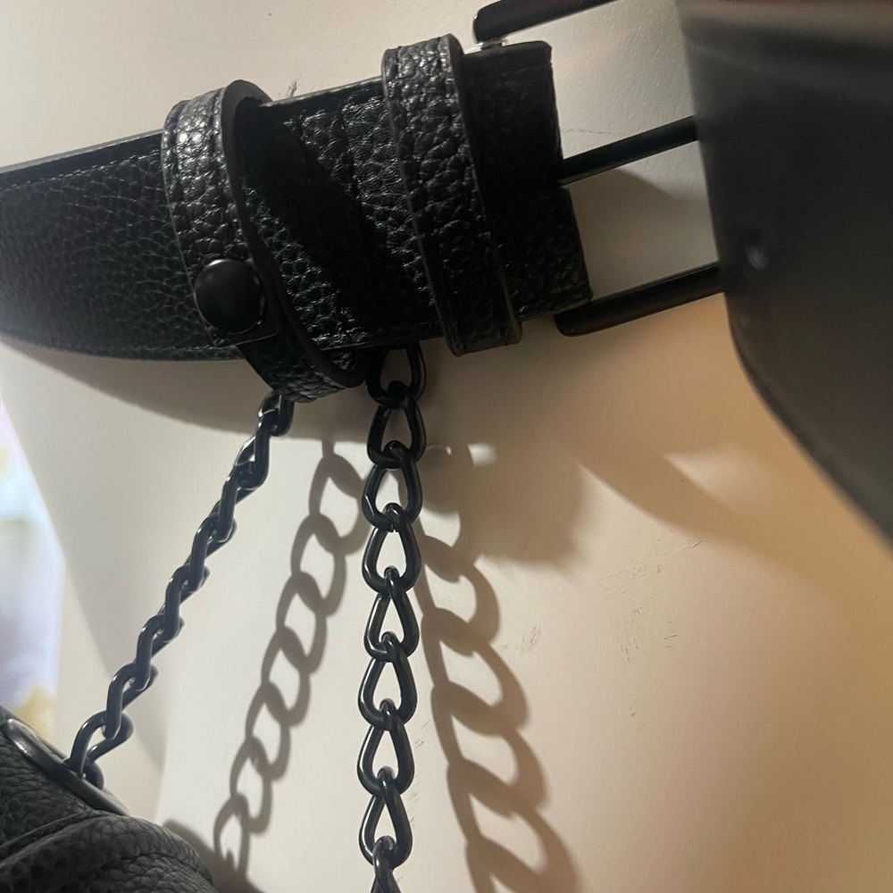 ALDO Black Belt With Detachable Mini Purse - Picture 4 of 8